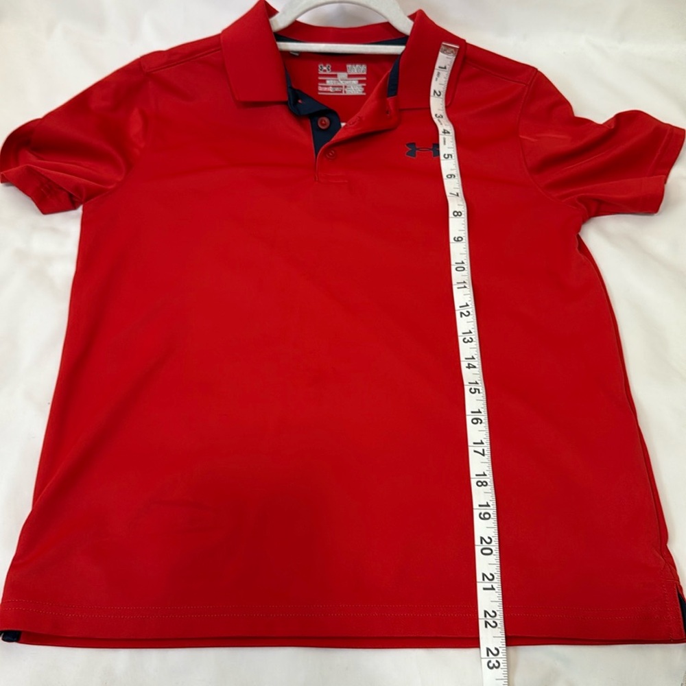 Under Armour youth heat gear  Polo Shirt red - Picture 5 of 7